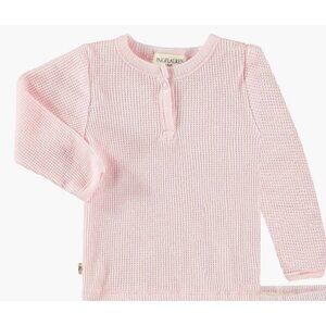 Paige Lauren Kids Pink Waffle-Knit Long-Sleeve Thermal Shirt Size 2 NWT